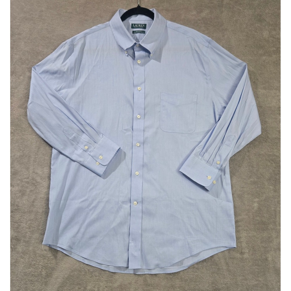 Lauren Ralph Lauren Shirt Mens XL Blue Old Money Preppy Business Quiet‎ Luxury